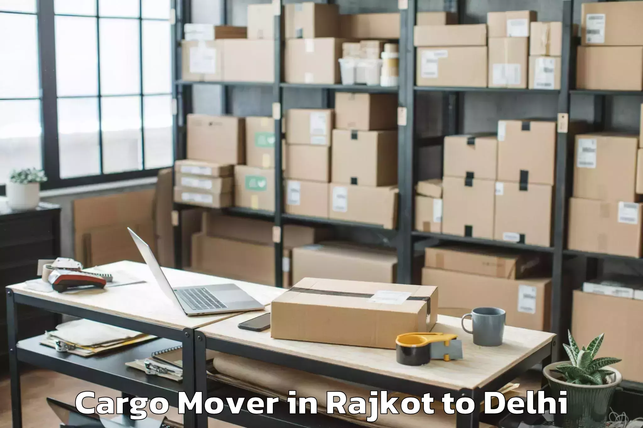 Book Rajkot to D Mall Rohini Cargo Mover Online